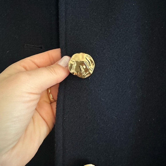 J. Crew Navy Pea Coat with Gold Buttons - Picture 4 of 4